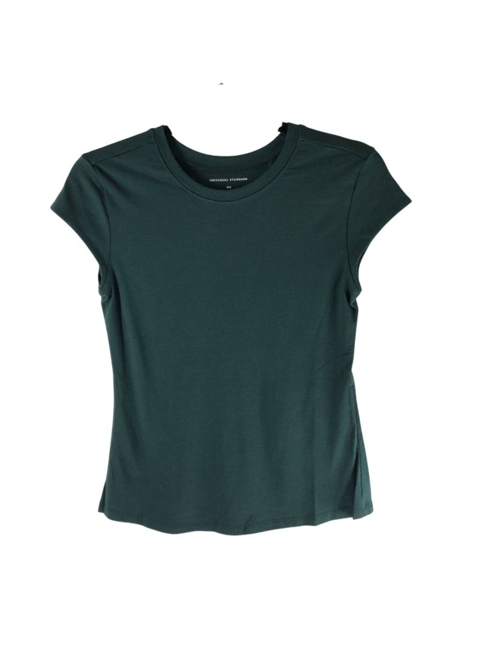 Universal Standard Ashley Cap Sleeve Tee Shirt Forest Green 4XS US 00-0